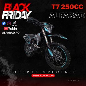 Alfarad T7 250cc Cross Dirt Bike Pocket Pitbike 21/18 albastru negru turcoaz