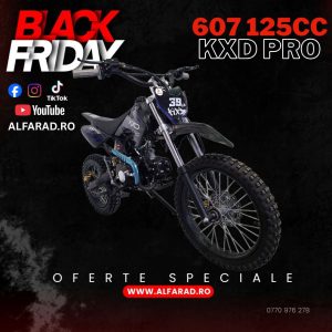 Cross Bike Dirtbike125 CC KXD manual 4 trepte roti 17”14" albastru 607