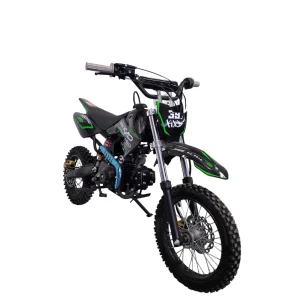 KXD Cross Bike Dirtbike 125cc Automatic roti 14”12" Verde 607A