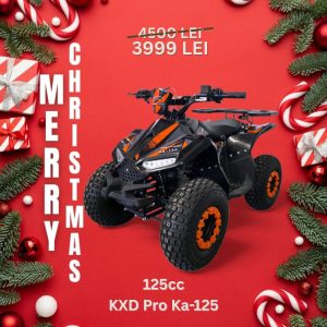 ATV 125cc, KXD KA125 003, pornire e-start, cutie viteză automată 1+1, roţi 7'', galben