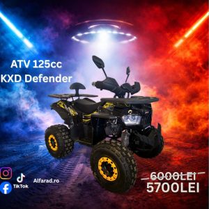 ATV-125cc, KXD, Defender 002, pornire e-start, cutie viteză automata, roţi 8inch, Galben