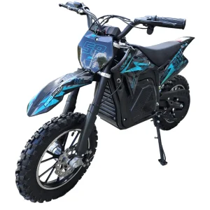 Mini-Cross DirtBike PitBike Enduro 1000W 36V Electric KXD 703E pentru copii Turcoaz