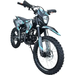 Cross 150cc, Alfarad T6S, far LED, pornire la buton si kickstart, cutie de viteza în 4 trepte, roti 19-16, Turcoaz