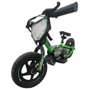 Bicicletă electrică Ultra pentru copii fara pedale 24V motor de 200W Verde