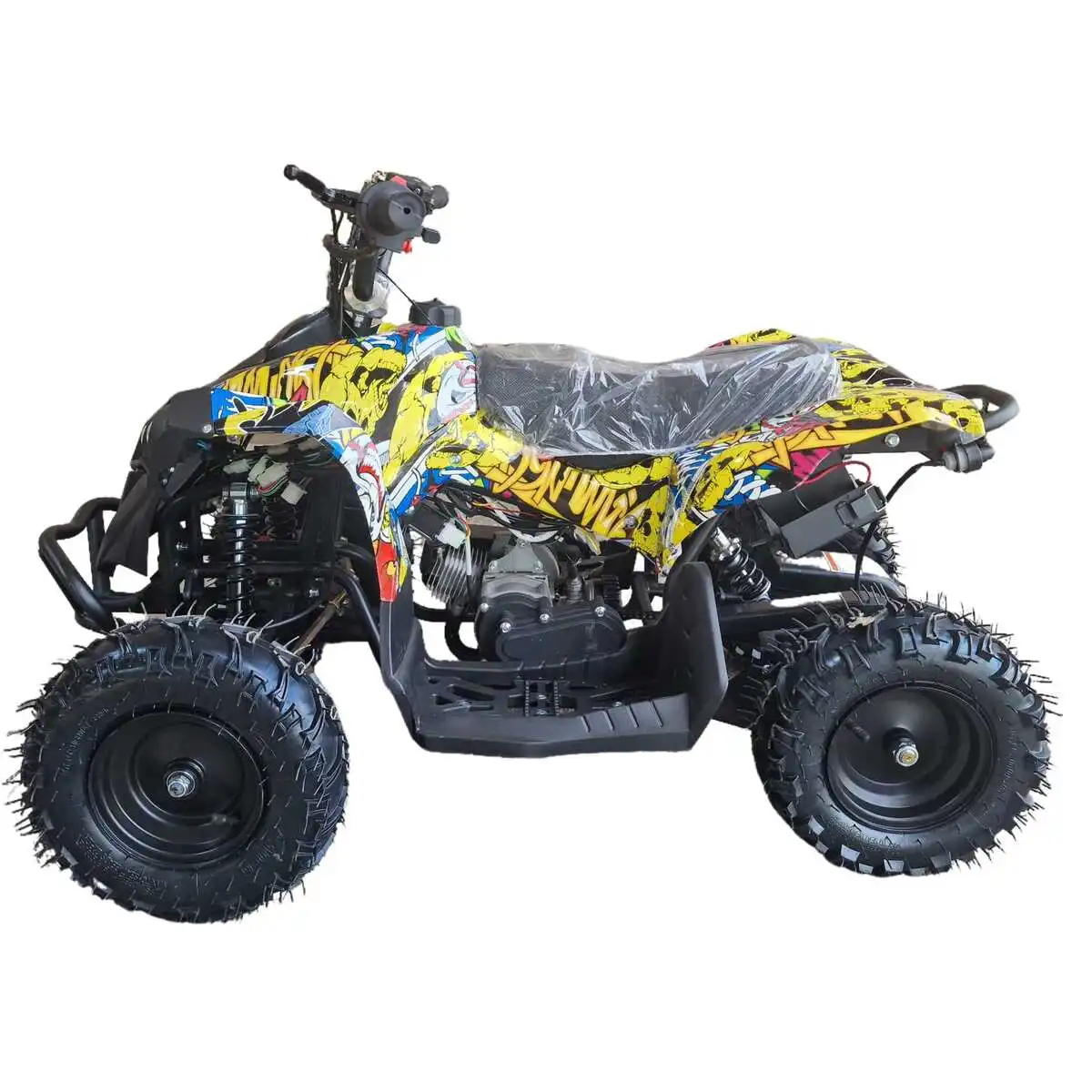 ATV-copii-KXD-Pro-Renegate-3A-e-start-automata1-2timpi-6inch-galben-grafiti-2 ATV-copii-KXD-Pro-Renegate-3A-e-start-automata1-2timpi-6inch-galben-grafiti-2